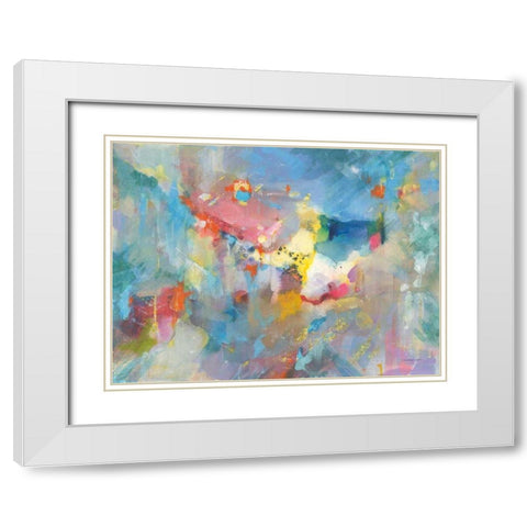 Quasar White Modern Wood Framed Art Print with Double Matting by Nai, Danhui