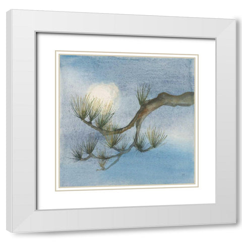 Moon Season Winter White Modern Wood Framed Art Print with Double Matting by Paschke, Chris