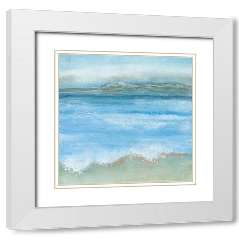 Coastal I White Modern Wood Framed Art Print with Double Matting by Paschke, Chris