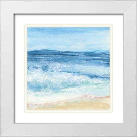 Coastal III White Modern Wood Framed Art Print with Double Matting by Paschke, Chris