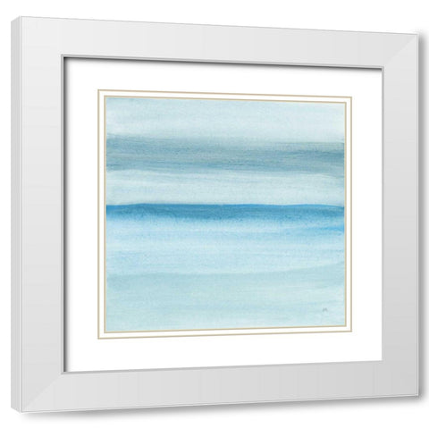 Coastal Abstraction II White Modern Wood Framed Art Print with Double Matting by Paschke, Chris