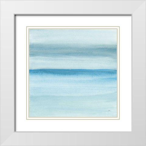 Coastal Abstraction II White Modern Wood Framed Art Print with Double Matting by Paschke, Chris