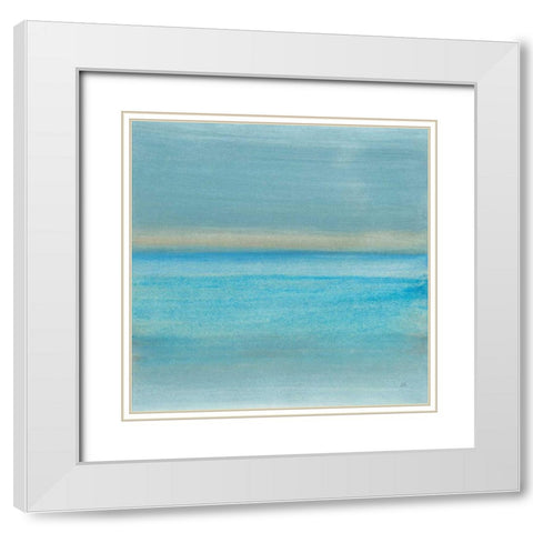 Coastal Abstraction VI White Modern Wood Framed Art Print with Double Matting by Paschke, Chris