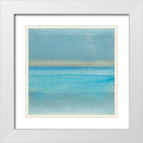 Coastal Abstraction VI White Modern Wood Framed Art Print with Double Matting by Paschke, Chris