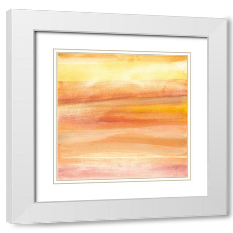 Golden Sands I White Modern Wood Framed Art Print with Double Matting by Paschke, Chris