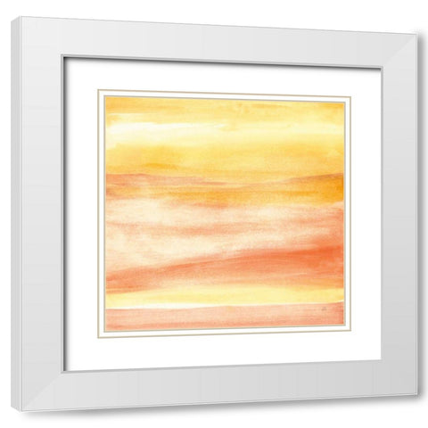 Golden Sands II White Modern Wood Framed Art Print with Double Matting by Paschke, Chris