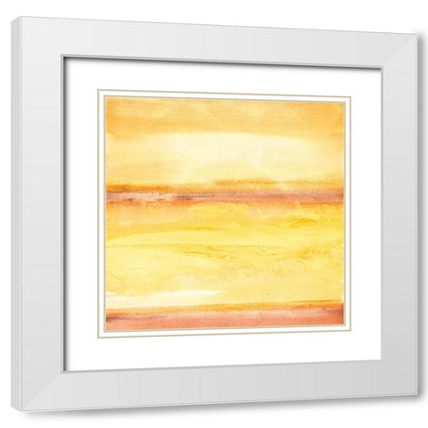 Golden Sands III White Modern Wood Framed Art Print with Double Matting by Paschke, Chris