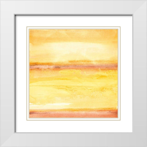 Golden Sands III White Modern Wood Framed Art Print with Double Matting by Paschke, Chris