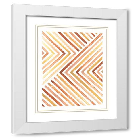 Desert Sunset I White Modern Wood Framed Art Print with Double Matting by Marshall, Laura