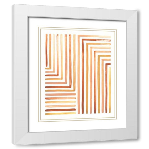 Desert Sunset III White Modern Wood Framed Art Print with Double Matting by Marshall, Laura