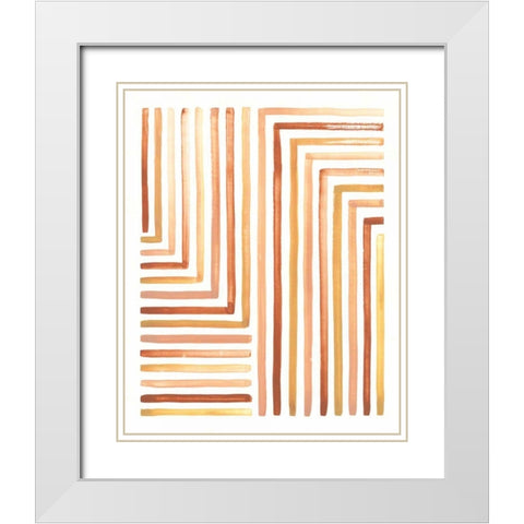 Desert Sunset III White Modern Wood Framed Art Print with Double Matting by Marshall, Laura