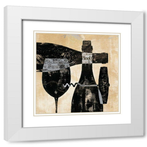 Wine Selection I White Modern Wood Framed Art Print with Double Matting by Brissonnet, Daphne