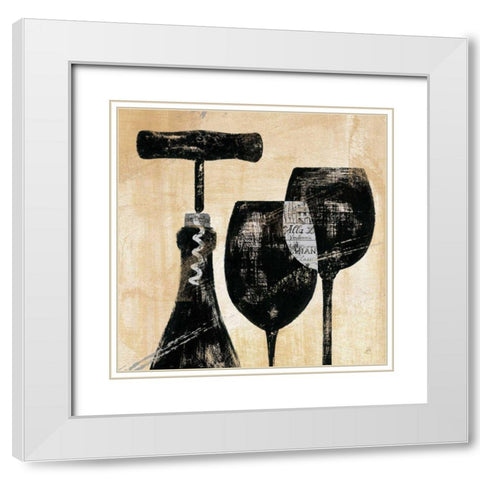 Wine Selection II White Modern Wood Framed Art Print with Double Matting by Brissonnet, Daphne