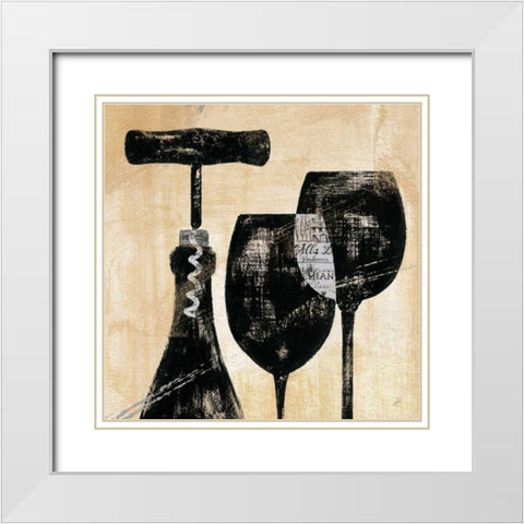 Wine Selection II White Modern Wood Framed Art Print with Double Matting by Brissonnet, Daphne