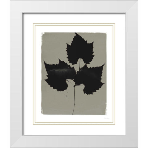 Nature by the Lake Leaves I Gray White Modern Wood Framed Art Print with Double Matting by Rhue, Piper
