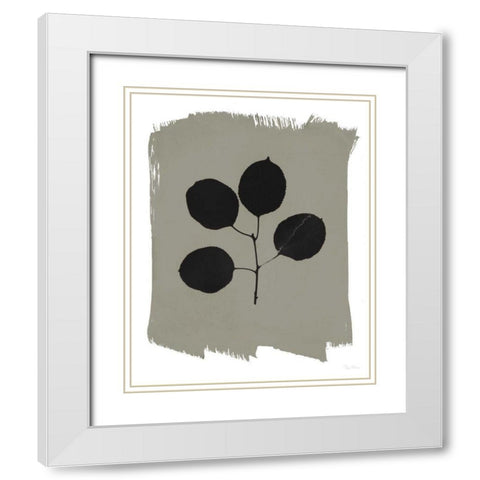 Nature by the Lake Leaves II Gray White Modern Wood Framed Art Print with Double Matting by Rhue, Piper
