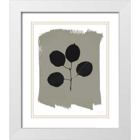 Nature by the Lake Leaves II Gray White Modern Wood Framed Art Print with Double Matting by Rhue, Piper