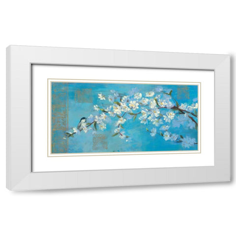 Flowering Branches White Modern Wood Framed Art Print with Double Matting by Rowan, Carol