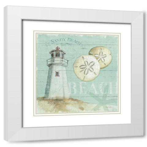 Beach House I White Modern Wood Framed Art Print with Double Matting by Audit, Lisa