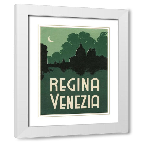 Travel Poster II White Modern Wood Framed Art Print with Double Matting by Wild Apple Portfolio