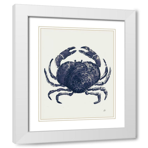 Ocean Finds II Navy White Modern Wood Framed Art Print with Double Matting by Brissonnet, Daphne