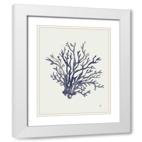 Ocean Finds XV Navy White Modern Wood Framed Art Print with Double Matting by Brissonnet, Daphne