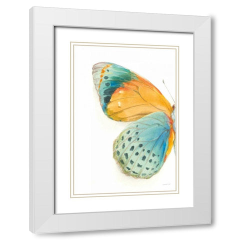 Fragile Wings I White Modern Wood Framed Art Print with Double Matting by Nai, Danhui