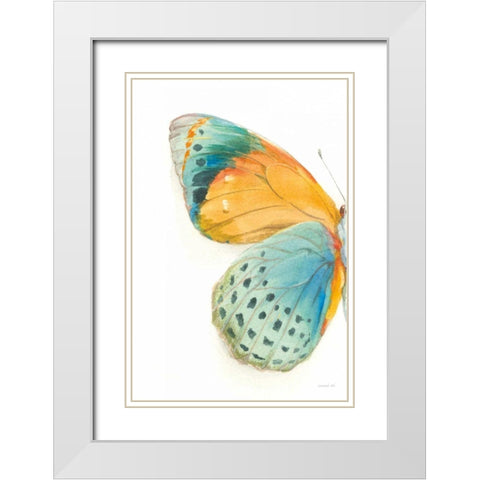 Fragile Wings I White Modern Wood Framed Art Print with Double Matting by Nai, Danhui