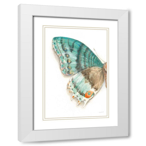 Fragile Wings III White Modern Wood Framed Art Print with Double Matting by Nai, Danhui
