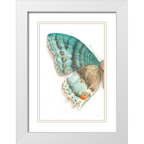 Fragile Wings III White Modern Wood Framed Art Print with Double Matting by Nai, Danhui