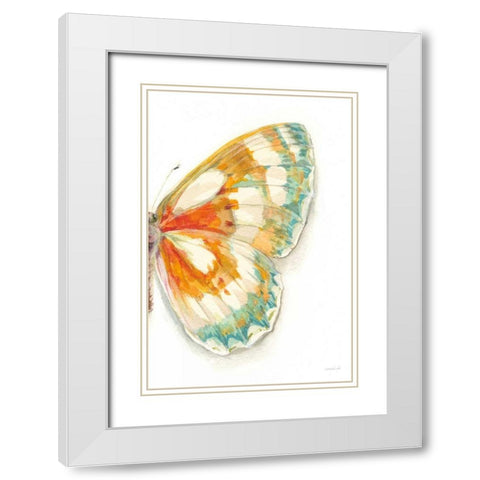 Fragile Wings IV White Modern Wood Framed Art Print with Double Matting by Nai, Danhui