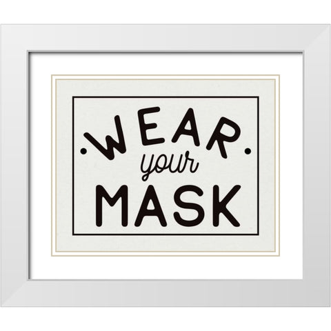 Bathroom Rules III White Modern Wood Framed Art Print with Double Matting by Wild Apple Portfolio