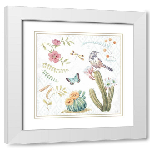 Desert Beauties V White Modern Wood Framed Art Print with Double Matting by Brissonnet, Daphne