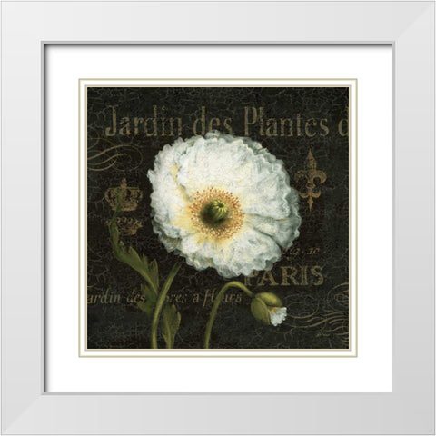 Botanical Garden I White Modern Wood Framed Art Print with Double Matting by Brissonnet, Daphne