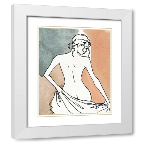 Soft Figures IV White Modern Wood Framed Art Print with Double Matting by Tavoletti, Anne