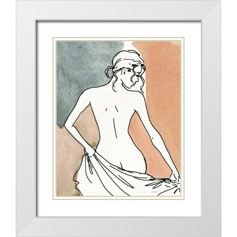 Soft Figures IV White Modern Wood Framed Art Print with Double Matting by Tavoletti, Anne