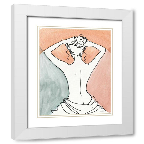 Soft Figures V White Modern Wood Framed Art Print with Double Matting by Tavoletti, Anne