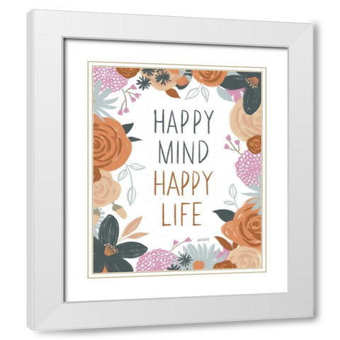 Happy Thoughts I White Modern Wood Framed Art Print with Double Matting by Tavoletti, Anne