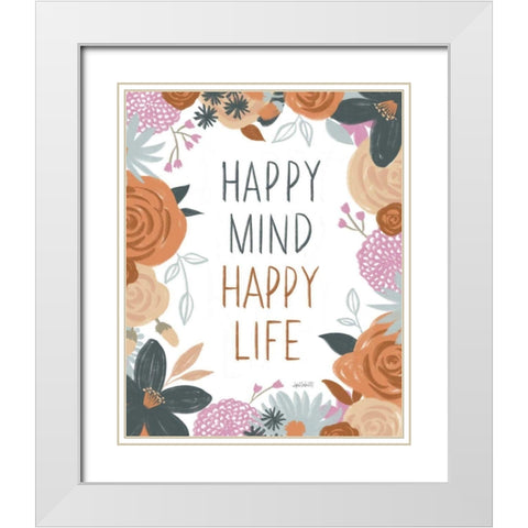 Happy Thoughts I White Modern Wood Framed Art Print with Double Matting by Tavoletti, Anne