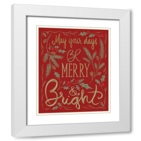 Wonderful Time III Red White Modern Wood Framed Art Print with Double Matting by Tavoletti, Anne