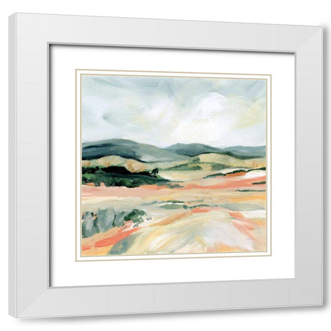 Vermillion Landscape I White Modern Wood Framed Art Print with Double Matting by Pete, Katrina