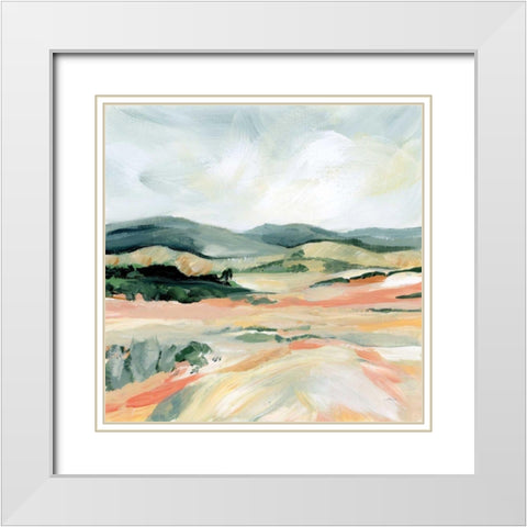 Vermillion Landscape I White Modern Wood Framed Art Print with Double Matting by Pete, Katrina