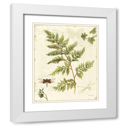 Ivies and Ferns I White Modern Wood Framed Art Print with Double Matting by Audit, Lisa