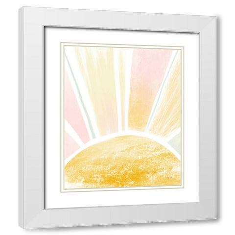My Sunshine White Modern Wood Framed Art Print with Double Matting by Pete, Katrina