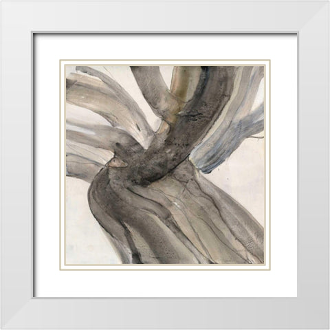 Driftwood II White Modern Wood Framed Art Print with Double Matting by Hristova, Albena