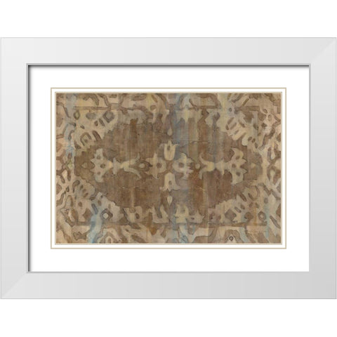 Exotic Weave White Modern Wood Framed Art Print with Double Matting by Hristova, Albena