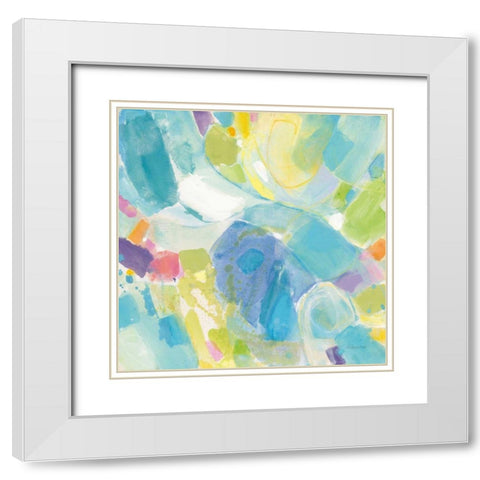 Crystal Morning White Modern Wood Framed Art Print with Double Matting by Hristova, Albena