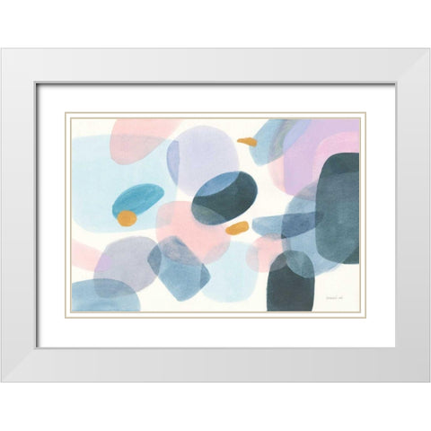 All Coming Together I White Modern Wood Framed Art Print with Double Matting by Nai, Danhui