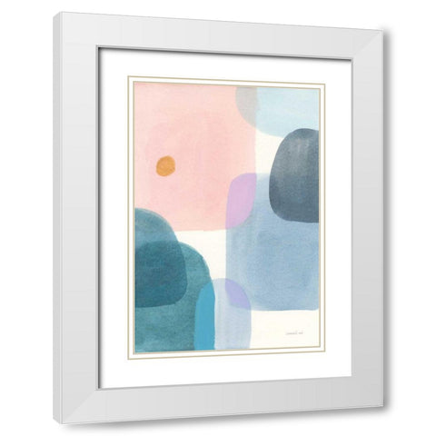 All Coming Together II White Modern Wood Framed Art Print with Double Matting by Nai, Danhui