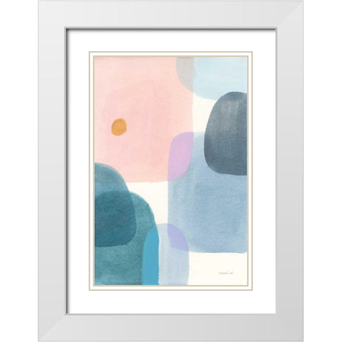 All Coming Together II White Modern Wood Framed Art Print with Double Matting by Nai, Danhui